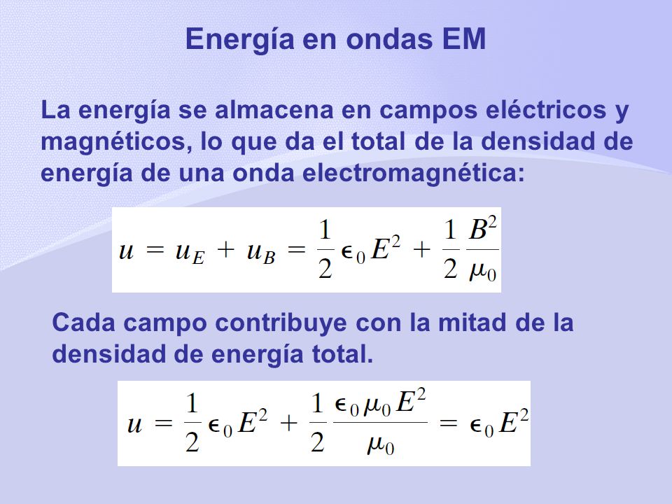 Energía en ondas EM