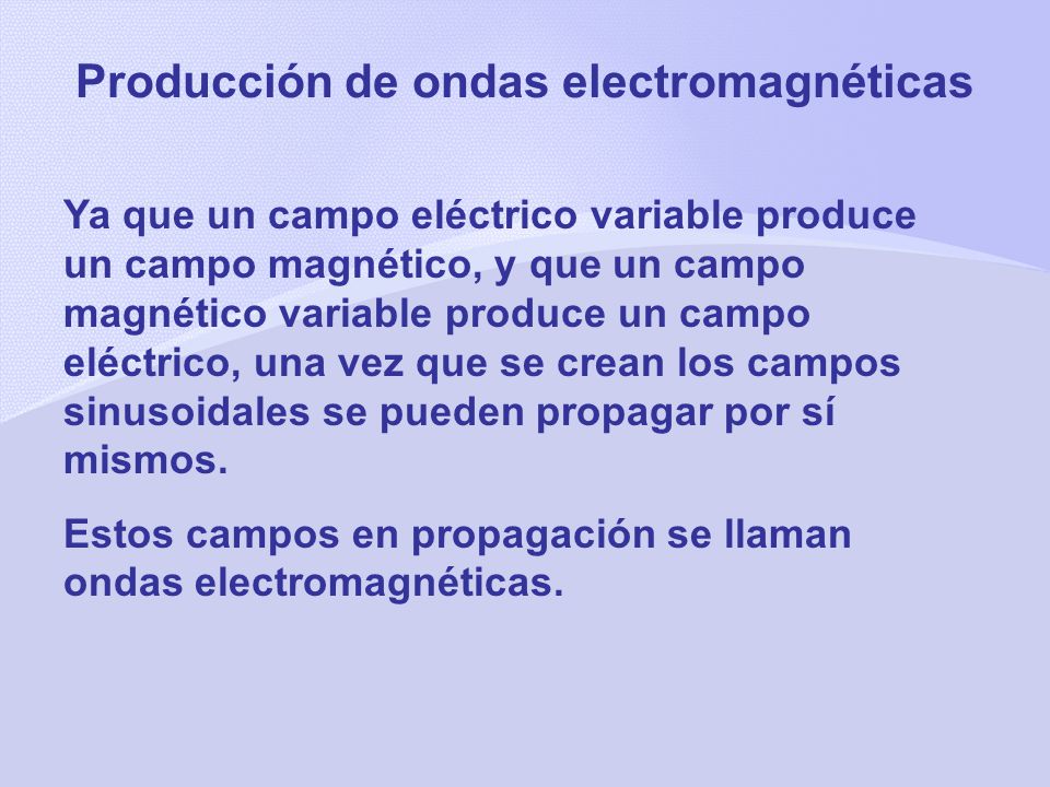 Producción de ondas electromagnéticas
