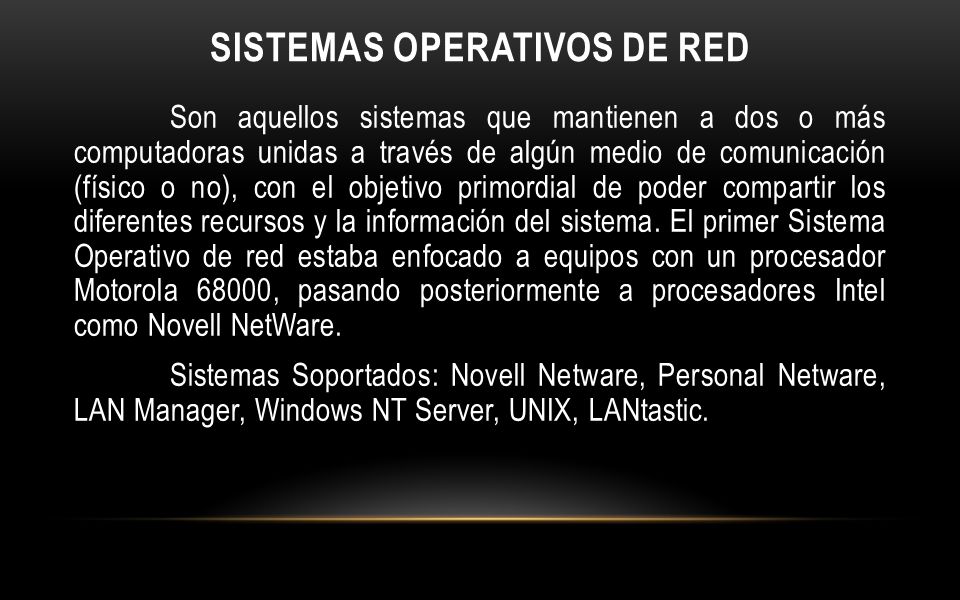 Sistemas Operativos de red