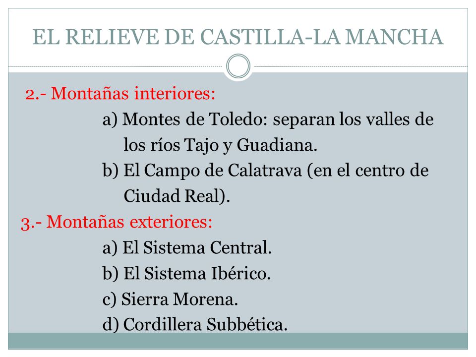 EL RELIEVE DE CASTILLA-LA MANCHA