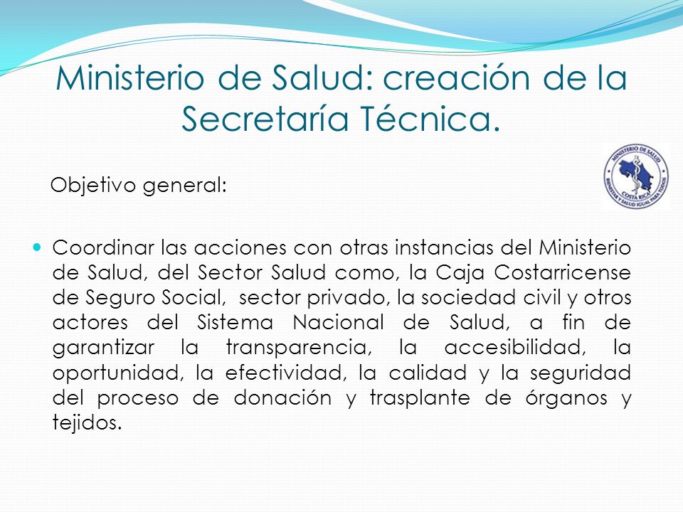 Ministerio de Salud: creación de la Secretaría Técnica.