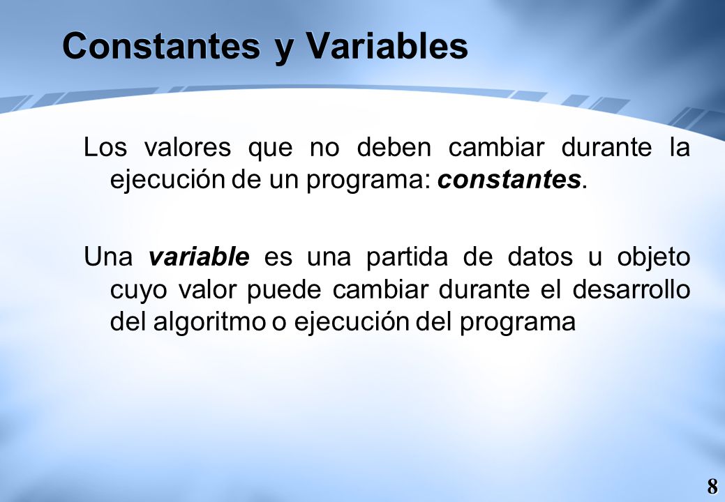 Constantes y Variables