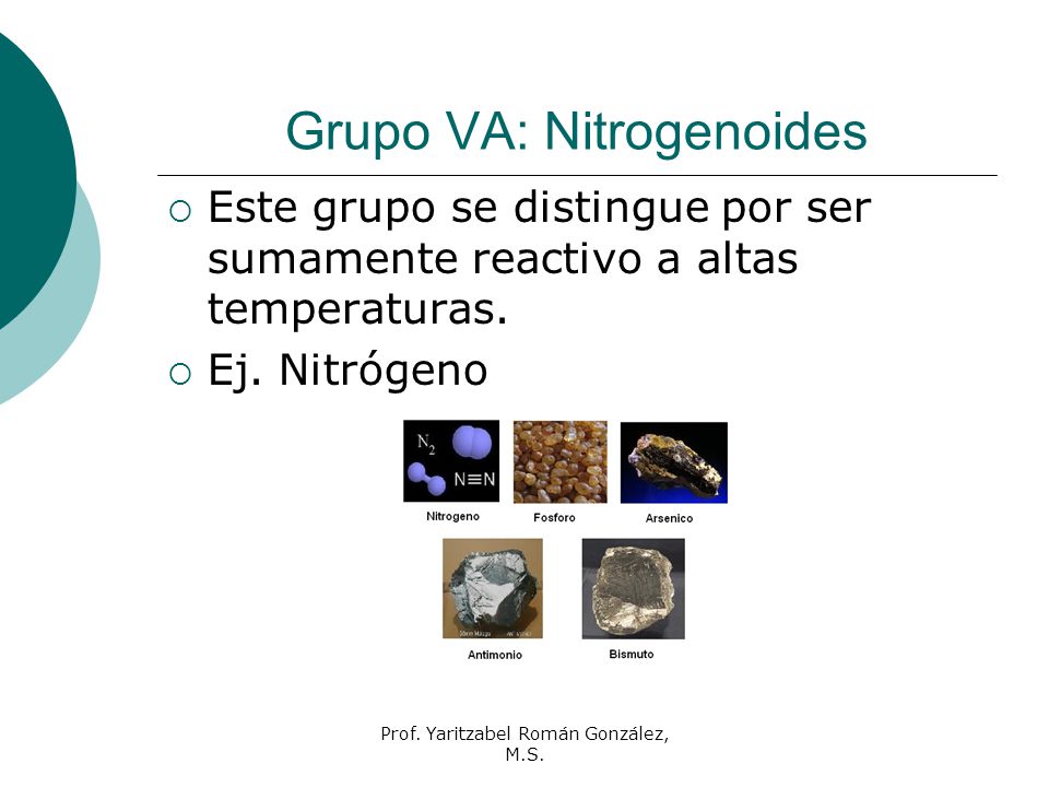 Grupo VA: Nitrogenoides