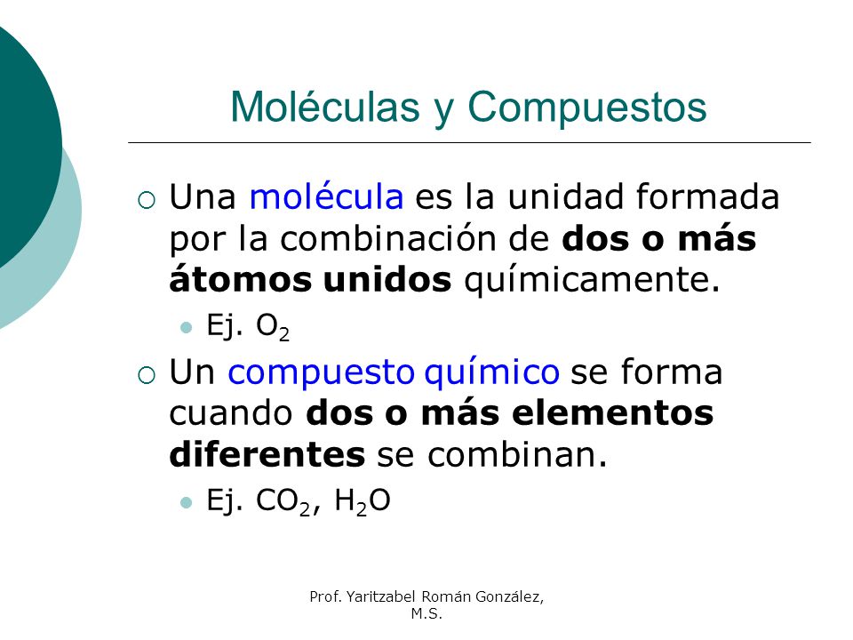 Moléculas y Compuestos