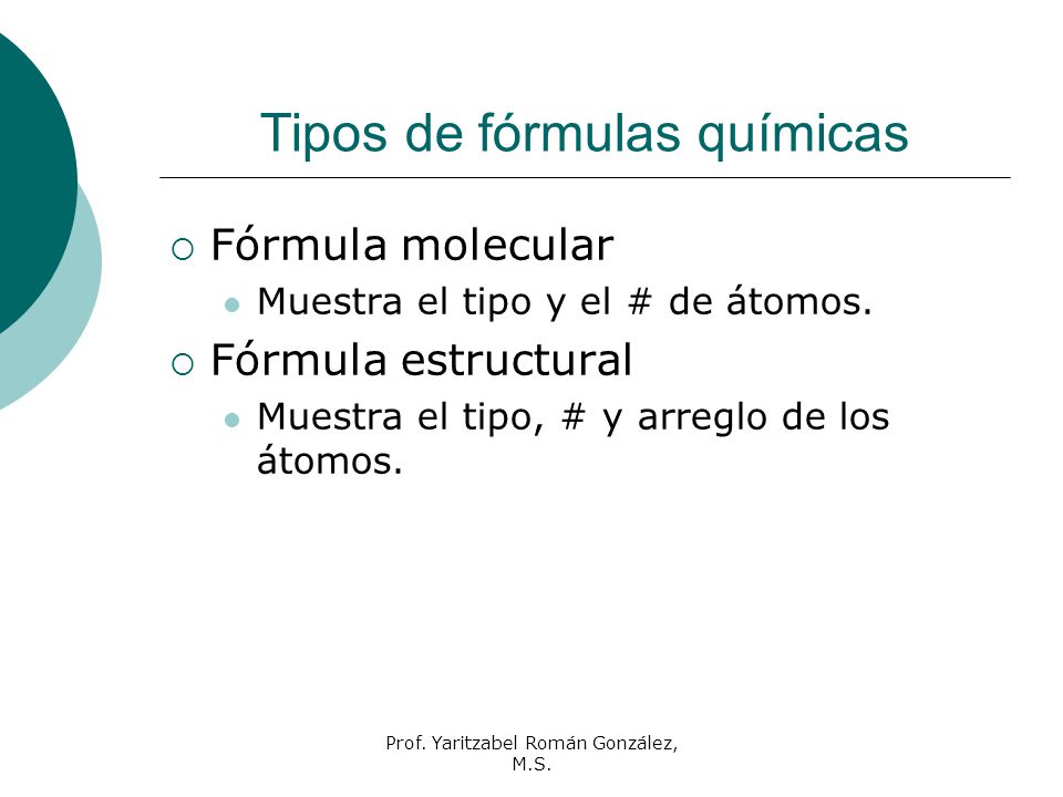 Tipos de fórmulas químicas
