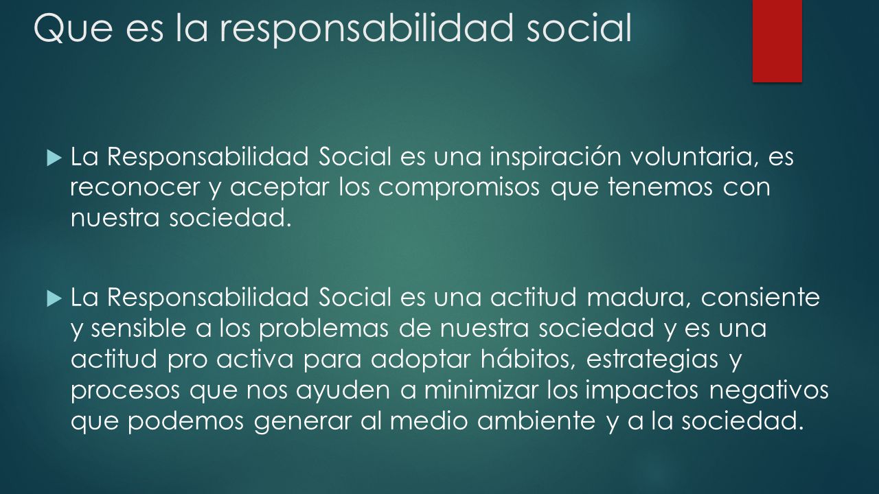 Que es la responsabilidad social