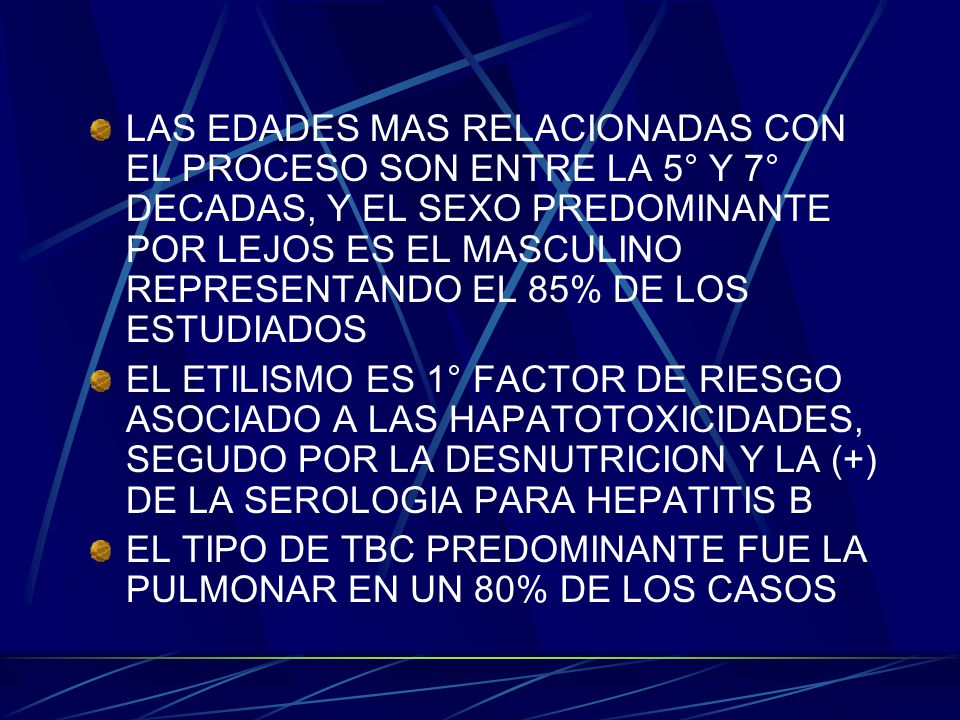 LAS EDADES MAS RELACIONADAS CON EL PROCESO SON ENTRE LA 5° Y 7° DECADAS, Y EL SEXO PREDOMINANTE POR LEJOS ES EL MASCULINO REPRESENTANDO EL 85% DE LOS ESTUDIADOS