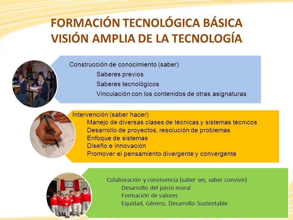 FORMACIÓN TECNOLÓGICA BÁSICA VISIÓN AMPLIA DE LA TECNOLOGÍA