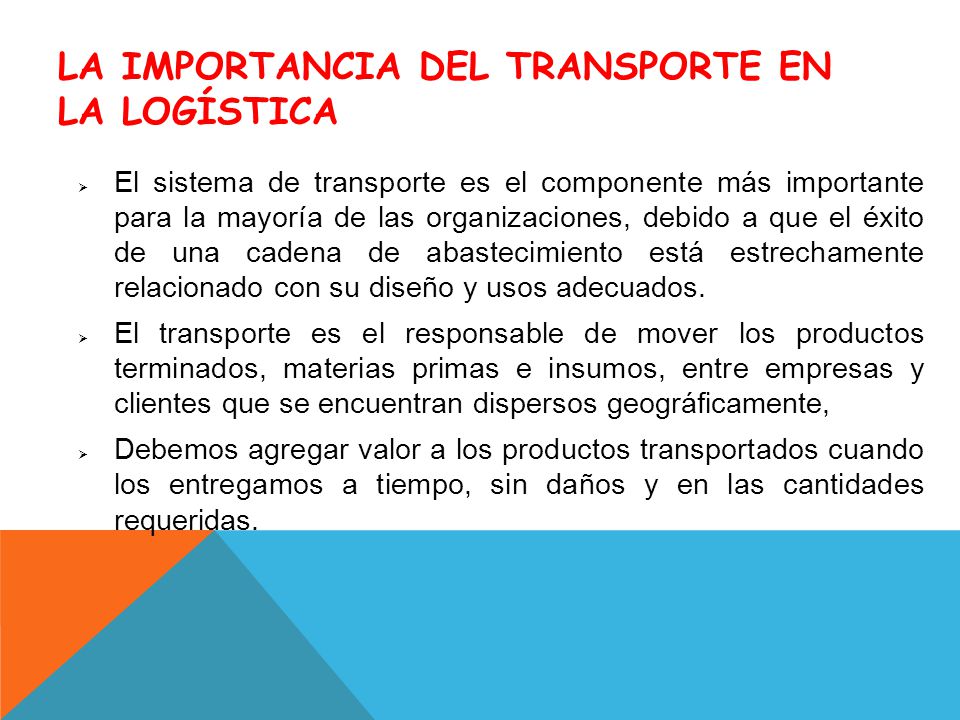 La importancia del transporte en la logística