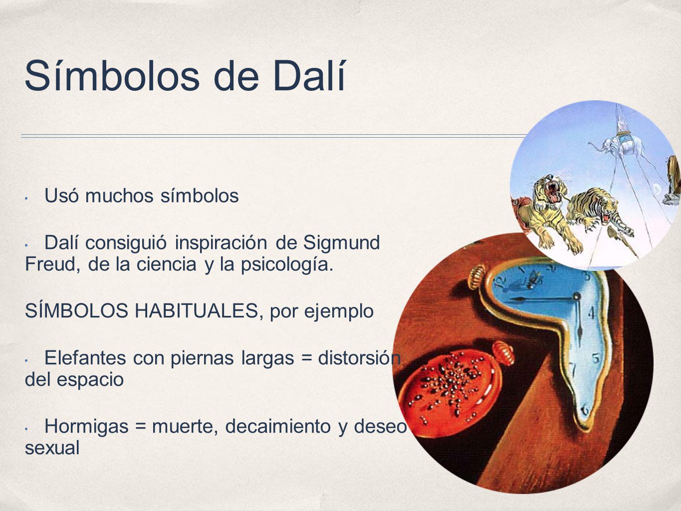 Símbolos de Dalí Usó muchos símbolos