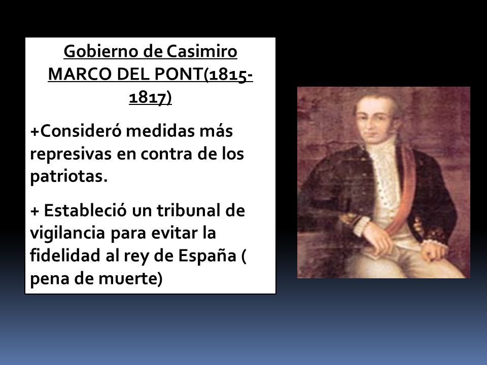 Gobierno de Casimiro MARCO DEL PONT( )