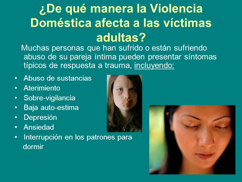 ¿De qué manera la Violencia Doméstica afecta a las víctimas adultas