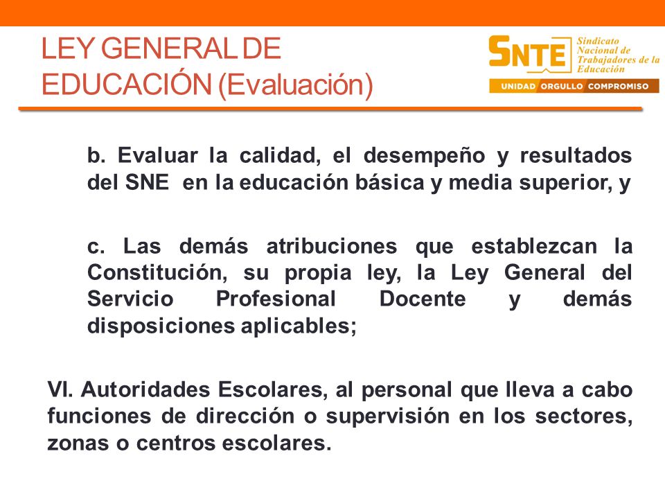 LEY GENERAL DE EDUCACIÓN (Evaluación)