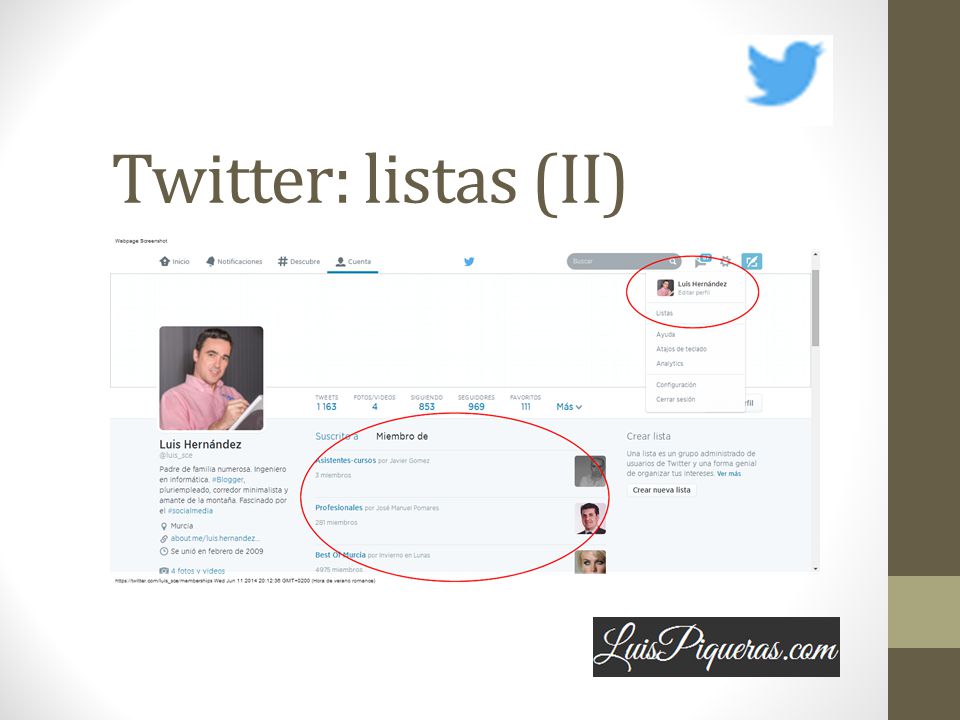 Twitter: listas (II)