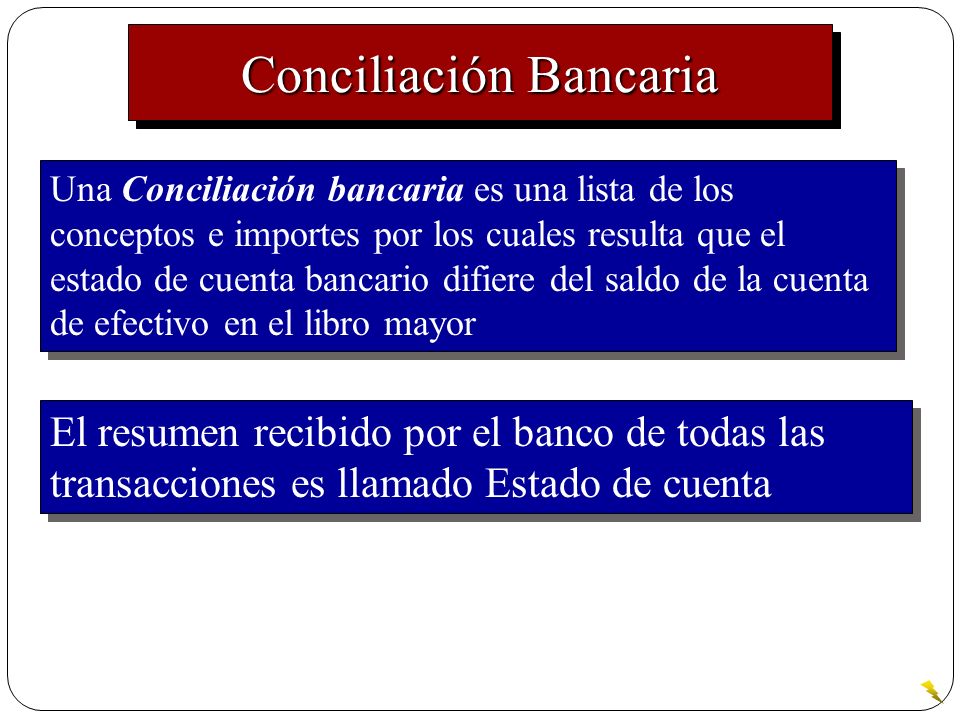Conciliación Bancaria