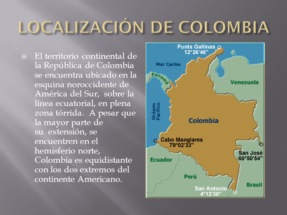 LOCALIZACIÓN DE COLOMBIA