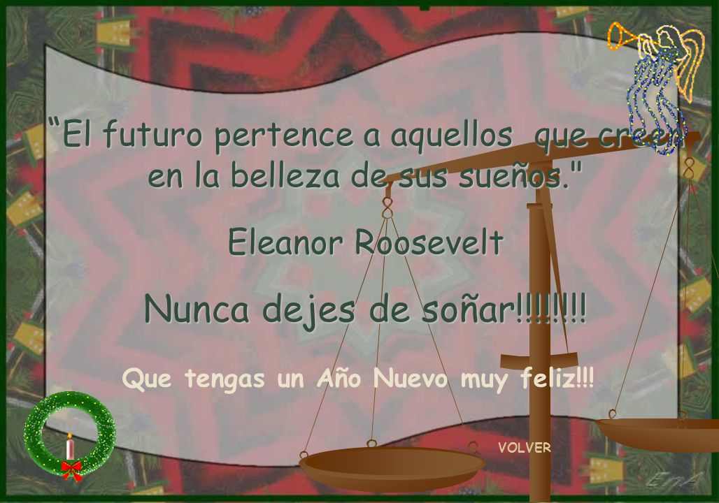 El futuro pertence a aquellos que creen en la belleza de sus sueños.