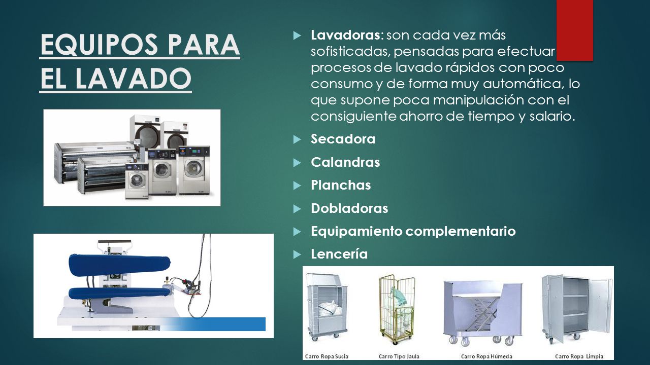 EQUIPOS PARA EL LAVADO