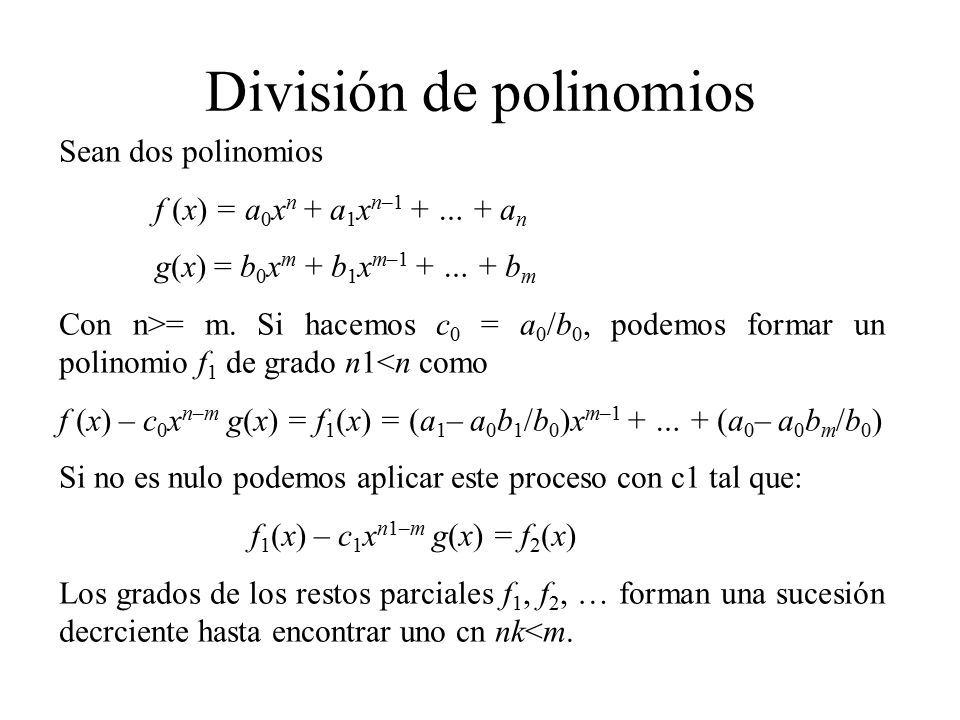 División de polinomios