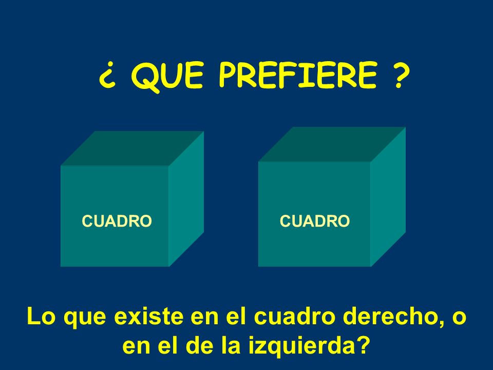 Lo que existe en el cuadro derecho, o en el de la izquierda