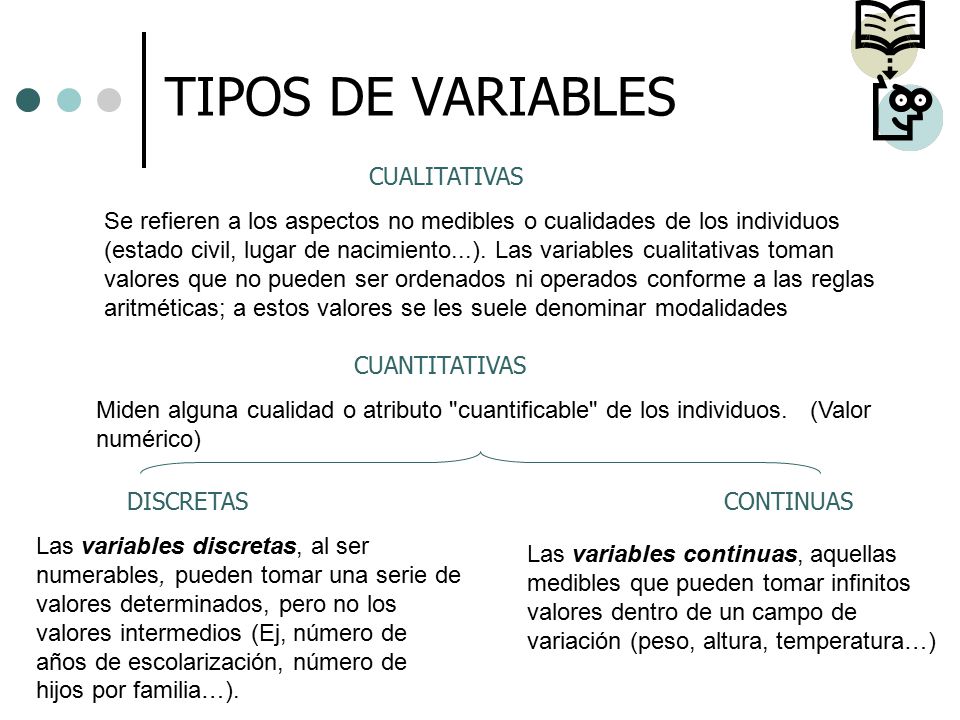 TIPOS DE VARIABLES CUALITATIVAS