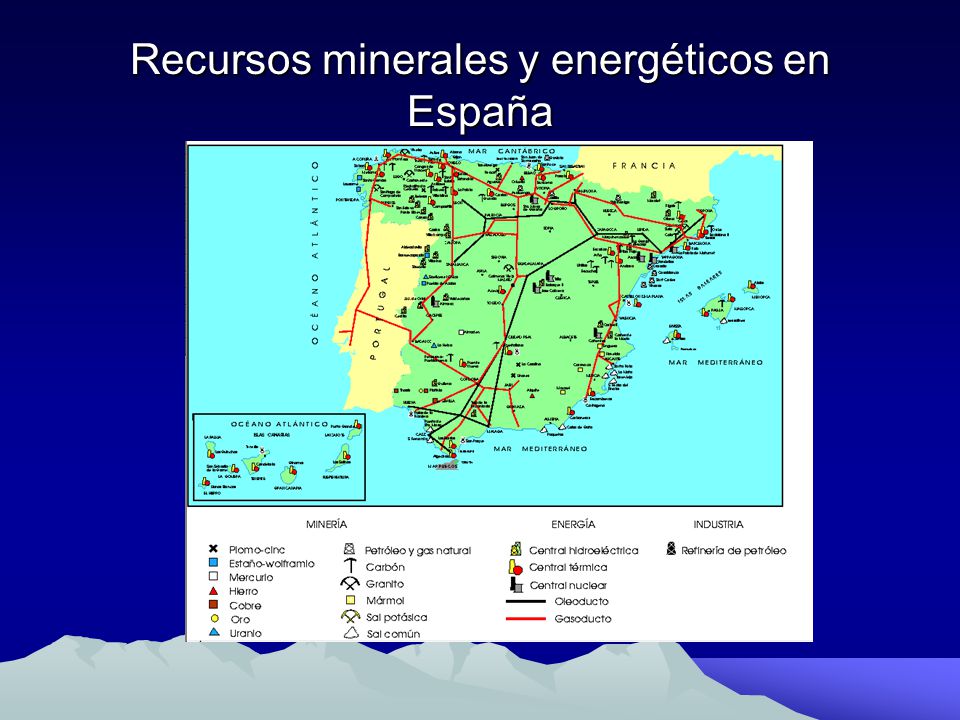 Recursos minerales y energéticos en España