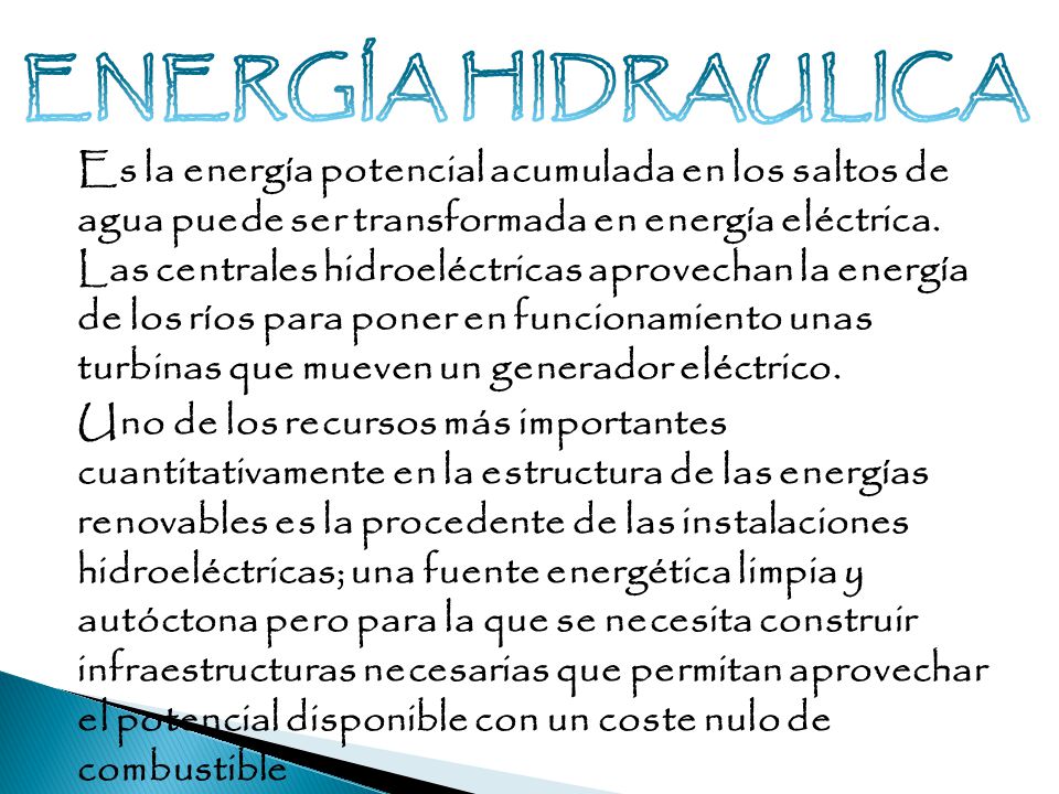 ENERGÍA HIDRAULICA
