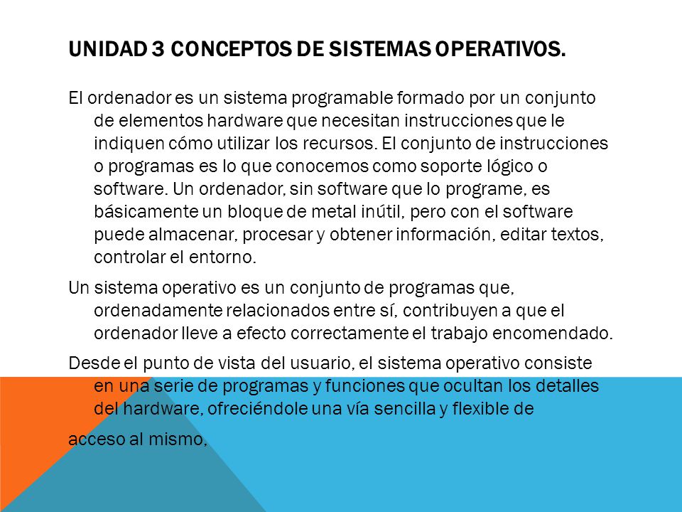 UNIDAD 3 Conceptos de Sistemas Operativos.