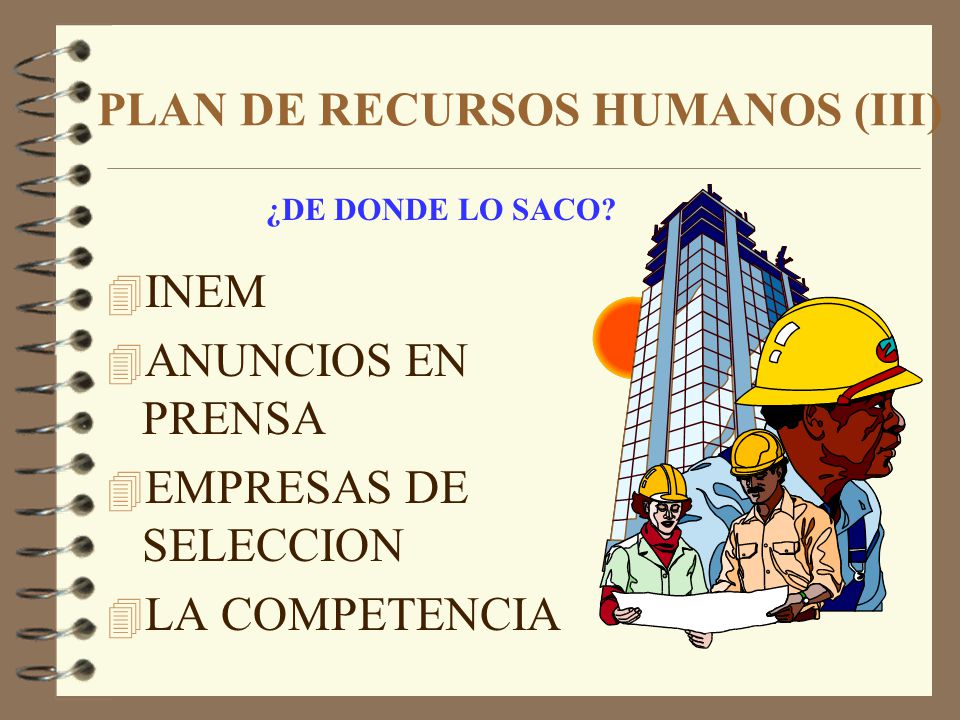 PLAN DE RECURSOS HUMANOS (III)