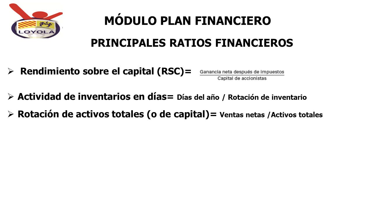 PRINCIPALES RATIOS FINANCIEROS