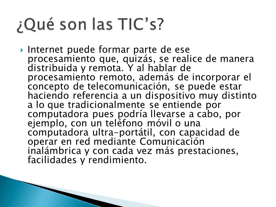¿Qué son las TIC’s