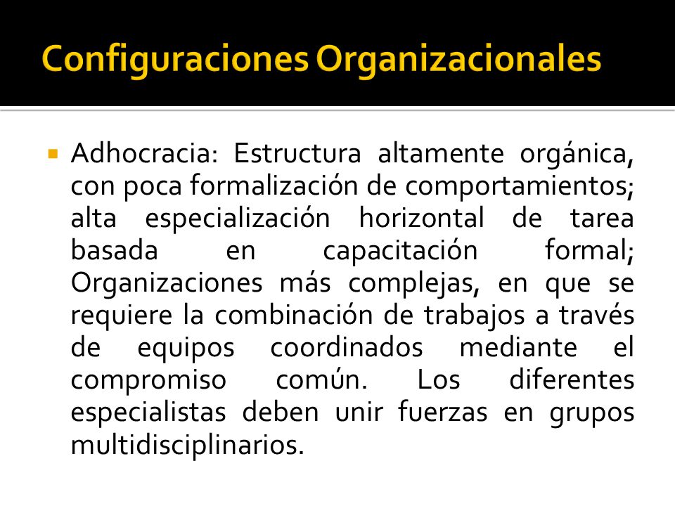 Configuraciones Organizacionales