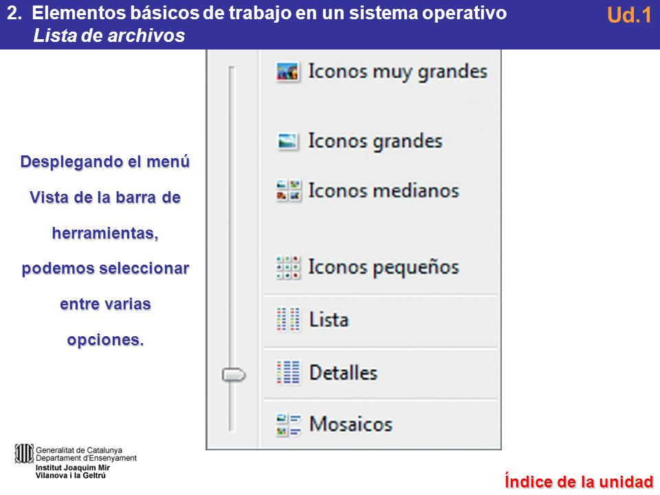 Ud.1 2. Elementos básicos de trabajo en un sistema operativo