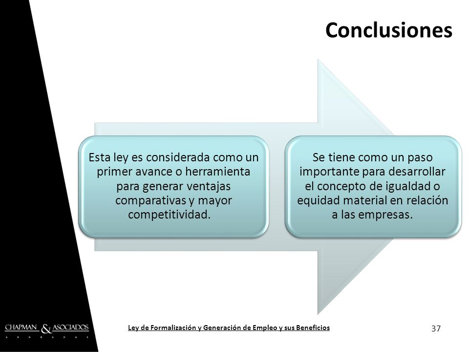 Ley de Formalización y Generación de Empleo y sus Beneficios