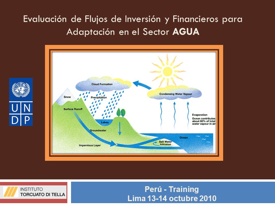 Evaluación de Flujos de Inversión y Financieros para Adaptación en el Sector AGUA