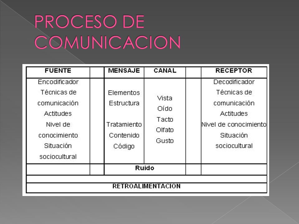 PROCESO DE COMUNICACION