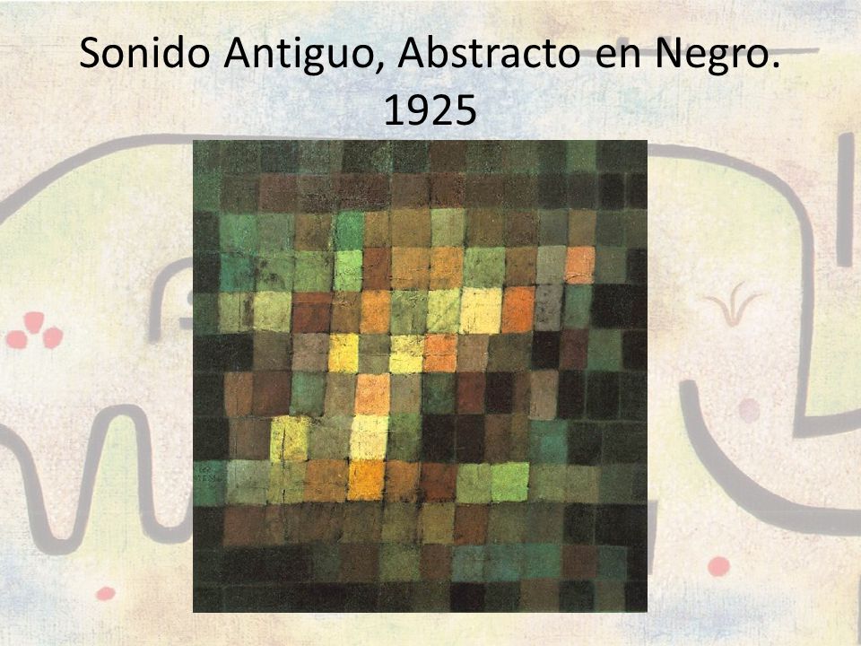 Sonido Antiguo, Abstracto en Negro. 1925