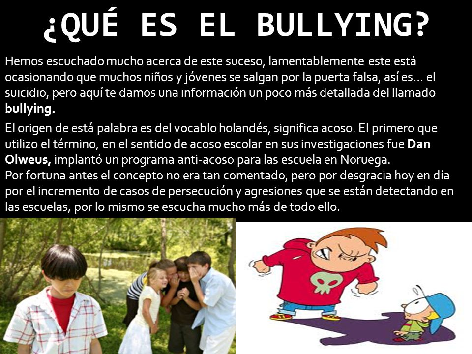 ¿Qué es el bullying