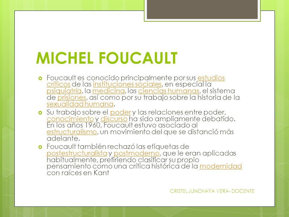 MICHEL FOUCAULT