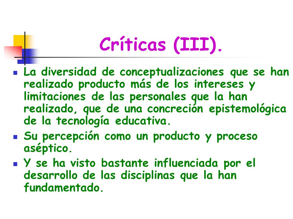 Críticas (III).