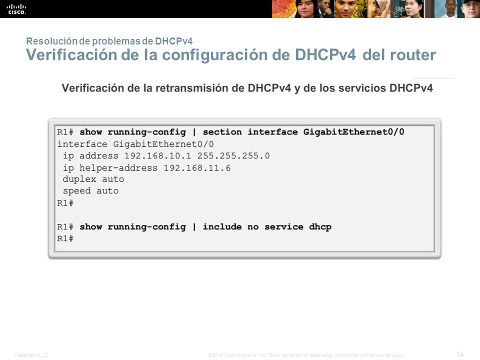 Resolución de problemas de DHCPv4 Verificación de la configuración de DHCPv4 del router
