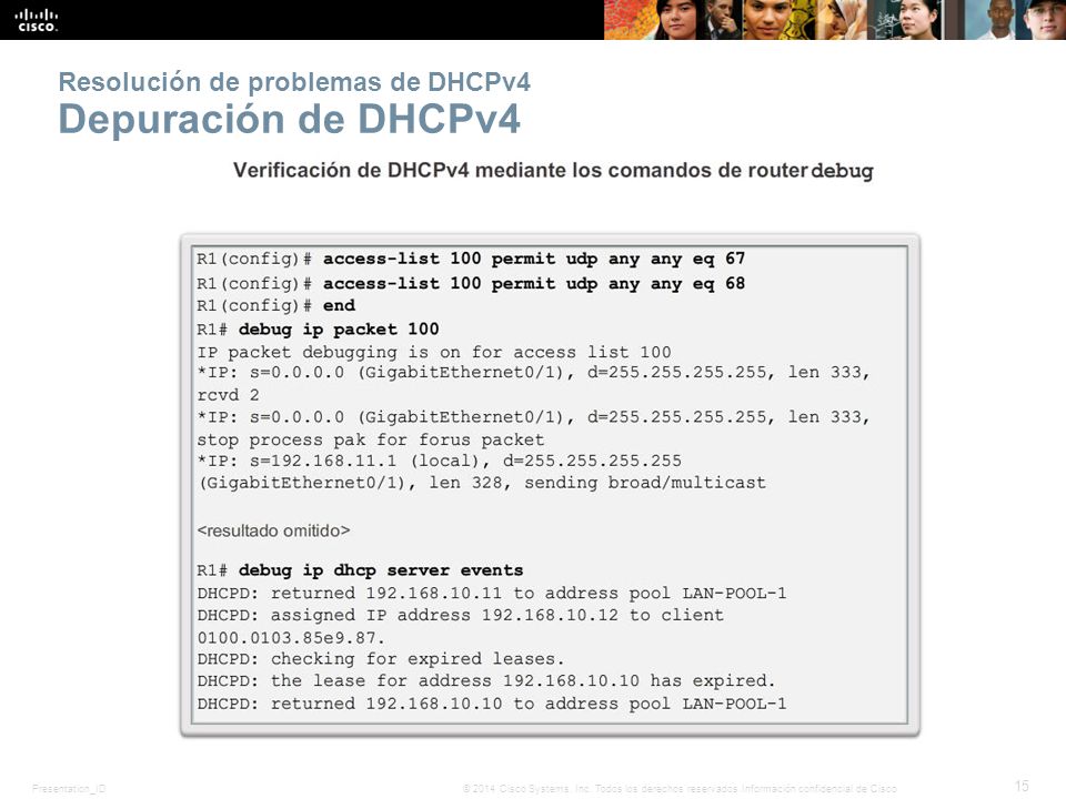 Resolución de problemas de DHCPv4 Depuración de DHCPv4