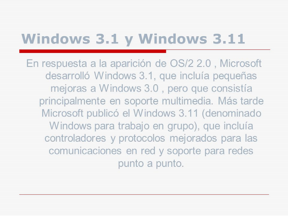 Windows 3.1 y Windows 3.11