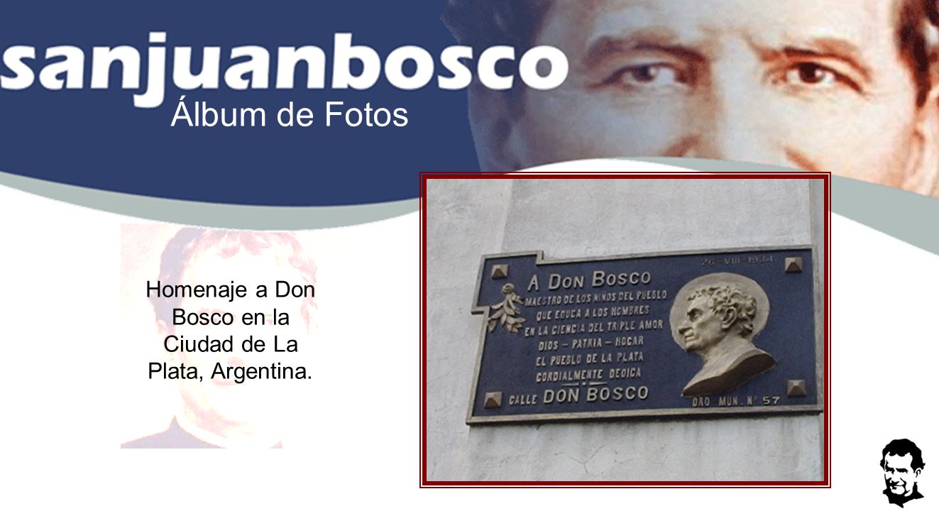 Homenaje a Don Bosco en la Ciudad de La Plata, Argentina.