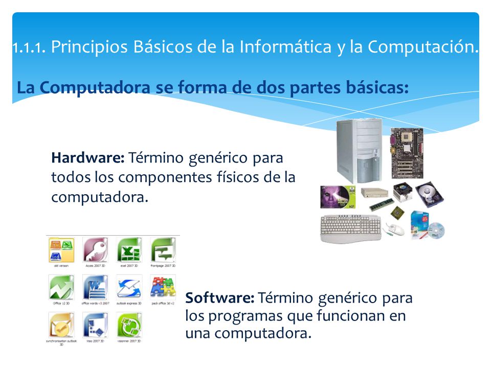 Principios Básicos de la Informática y la Computación.