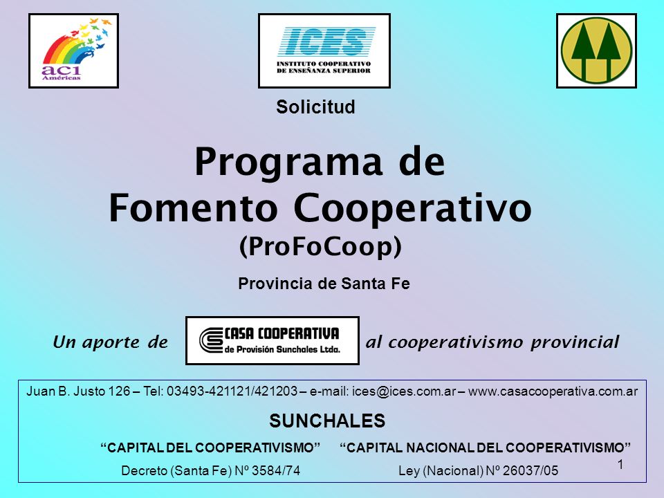 CAPITAL DEL COOPERATIVISMO CAPITAL NACIONAL DEL COOPERATIVISMO