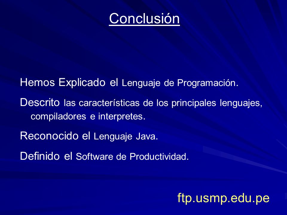 Conclusión ftp.usmp.edu.pe