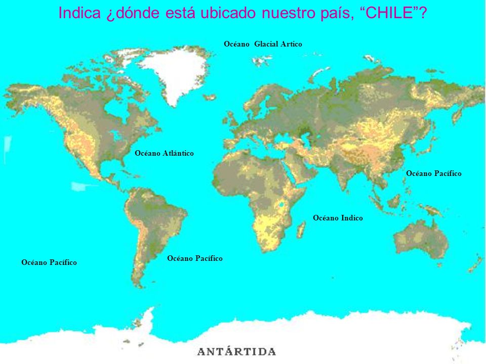 Indica ¿dónde está ubicado nuestro país, CHILE