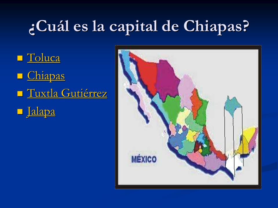 ¿Cuál es la capital de Chiapas