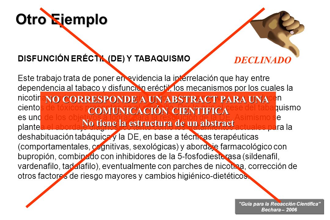 Otro Ejemplo DECLINADO NO CORRESPONDE A UN ABSTRACT PARA UNA